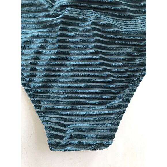 Cupshe Swim Striped Velvet Bikini Bottom Swimwear - Picture 8 of 9
